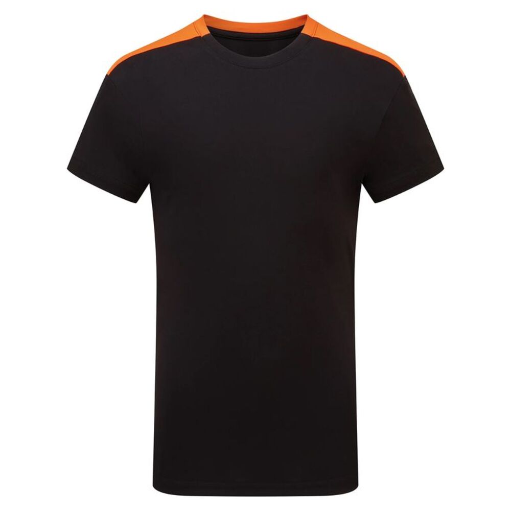 TriDri Childrens/Kids Performance Contrast T-Shirt / Black/Orange